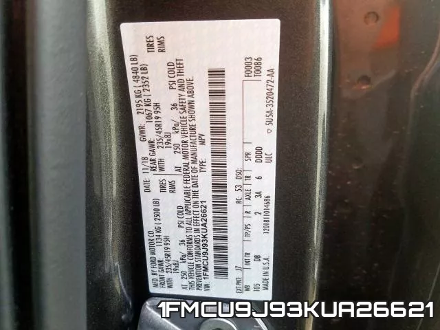 1FMCU9J93KUA26621 фото 2