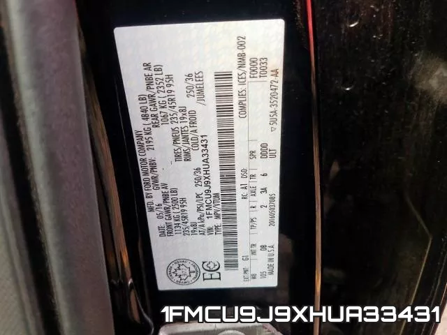 1FMCU9J9XHUA33431 фото 2
