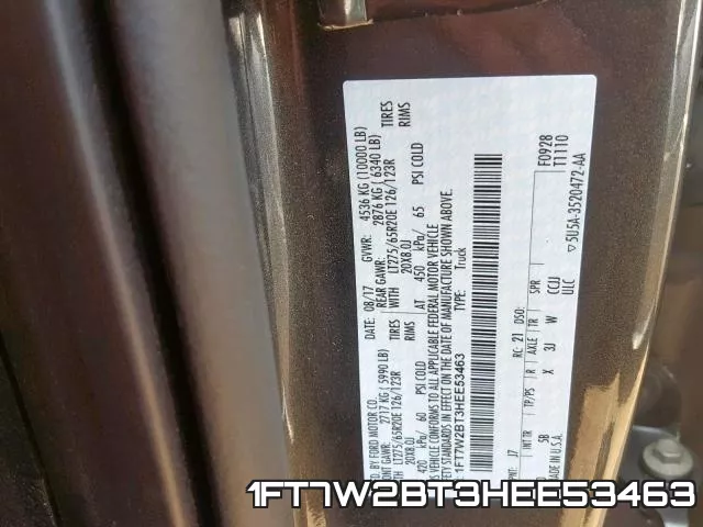 1FT7W2BT3HEE53463 фото 2
