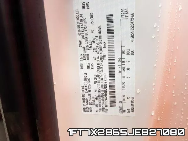 1FT7X2B65JEB27080 фото 2