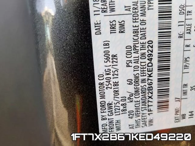 1FT7X2B67KED49220 фото 2