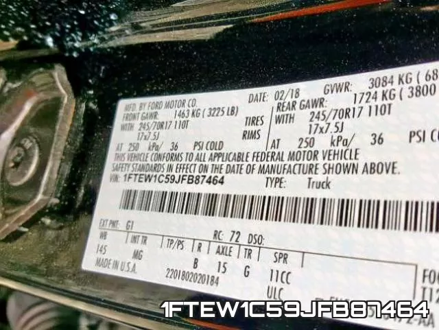 1FTEW1C59JFB87464 фото 2