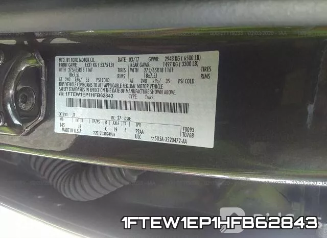 1FTEW1EP1HFB62843 фото 10