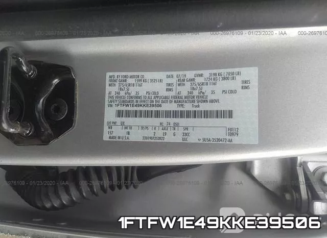 1FTFW1E49KKE39506 фото 10