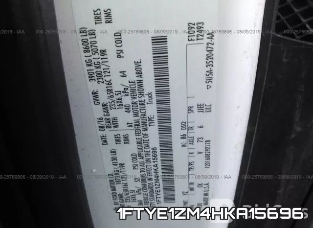 1FTYE1ZM4HKA15696 фото 10