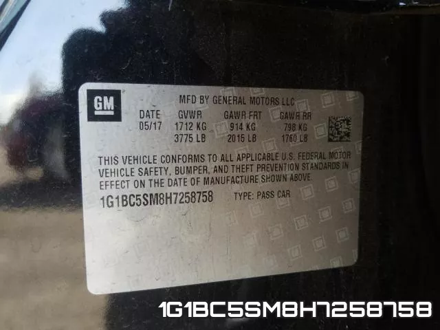 1G1BC5SM8H7258758 фото 2