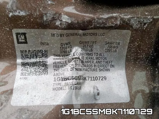 1G1BC5SM8K7110729 фото 2