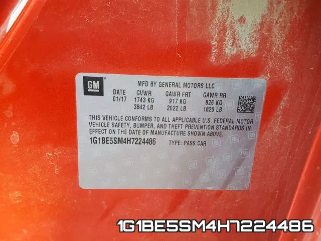 1G1BE5SM4H7224486 фото 2