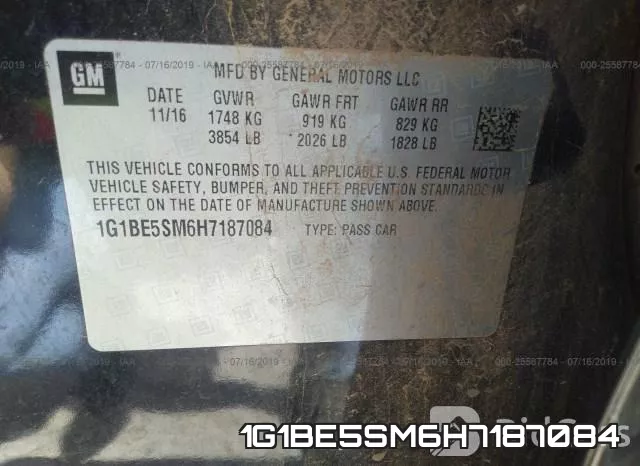 1G1BE5SM6H7187084 фото 10