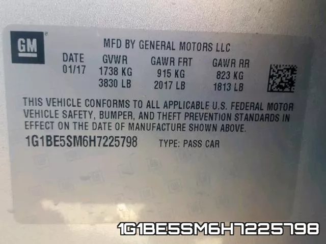 1G1BE5SM6H7225798 фото 2