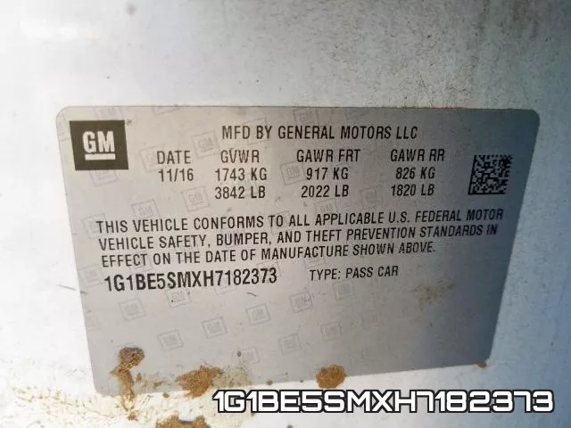 1G1BE5SMXH7182373 фото 2