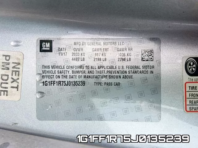 1G1FF1R75J0135239 фото 2