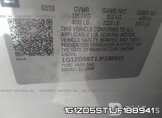 1G1ZD5ST1JF188941 фото 10