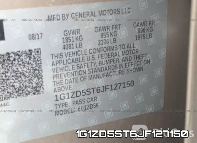1G1ZD5ST6JF127150 фото 10