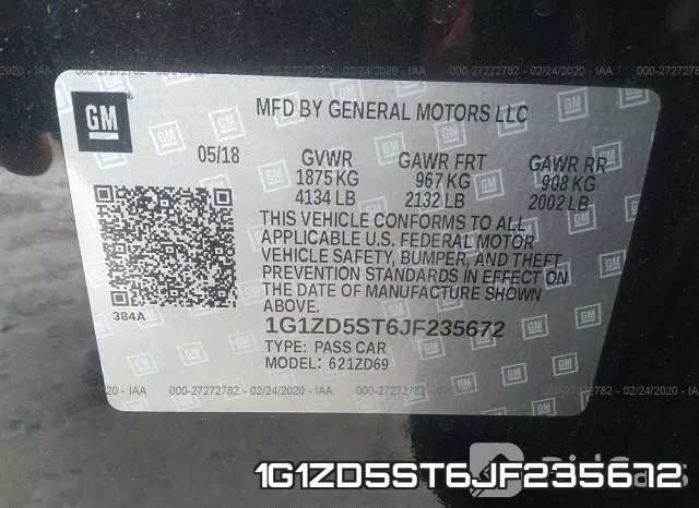 1G1ZD5ST6JF235672 фото 10