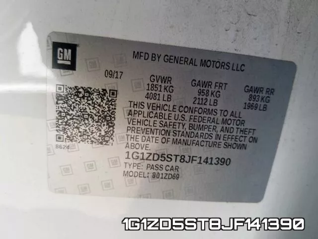 1G1ZD5ST8JF141390 фото 2