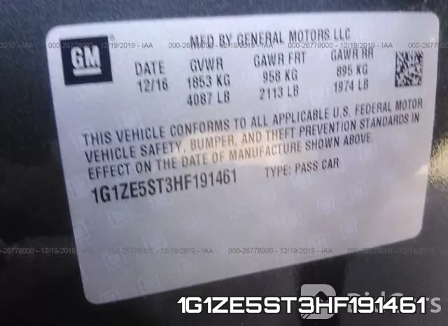 1G1ZE5ST3HF191461 фото 10