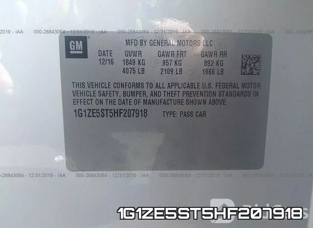 1G1ZE5ST5HF207918 фото 10