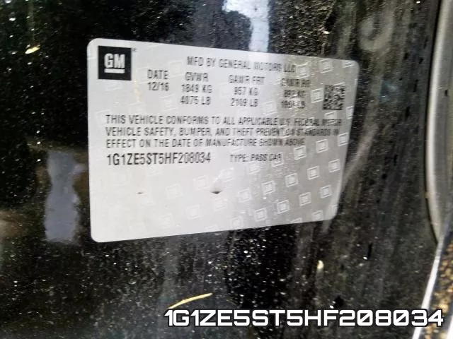 1G1ZE5ST5HF208034 фото 2