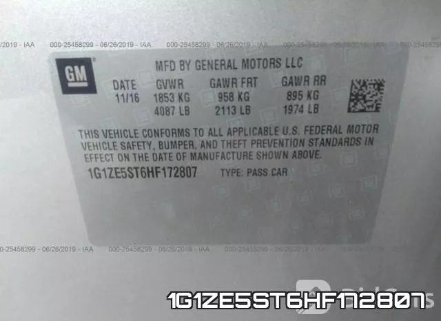 1G1ZE5ST6HF172807 фото 10