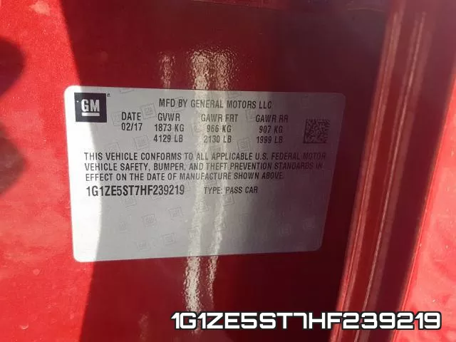 1G1ZE5ST7HF239219 фото 2