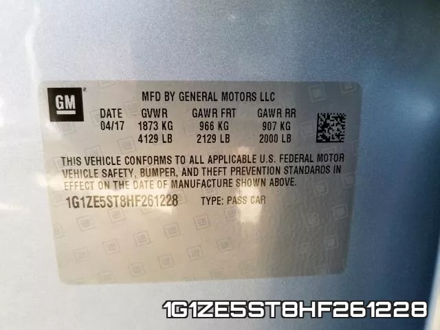 1G1ZE5ST8HF261228 фото 2
