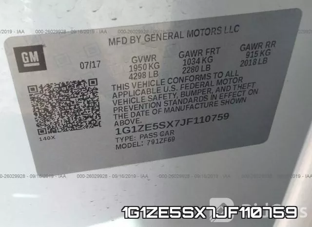 1G1ZE5SX7JF110759 фото 10