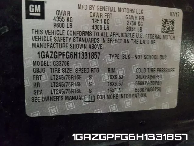 1GAZGPFG6H1331857 фото 2