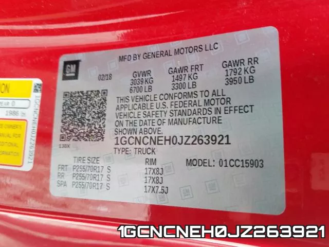 1GCNCNEH0JZ263921 фото 2