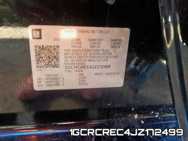 1GCRCREC4JZ172499 фото 2