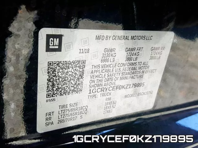1GCRYCEF0KZ179895 фото 2