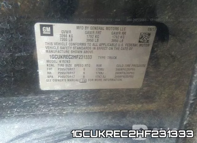 1GCUKREC2HF231333 фото 10