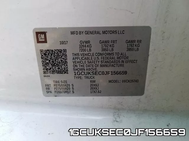 1GCUKSEC0JF156659 фото 2