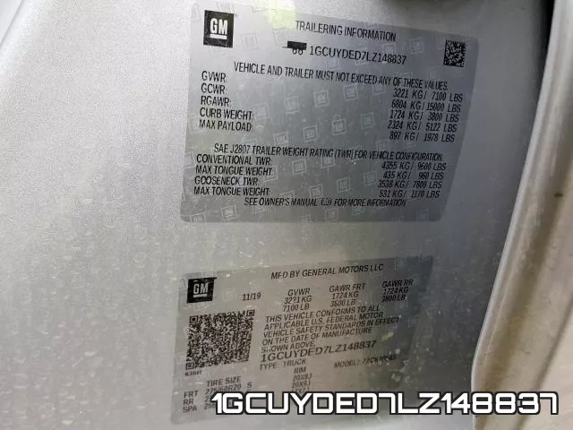 1GCUYDED7LZ148837 фото 2