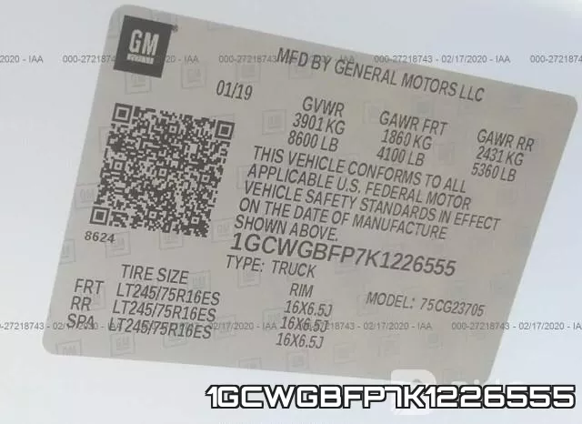 1GCWGBFP7K1226555 фото 10