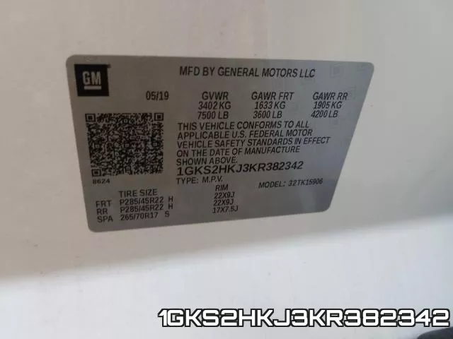 1GKS2HKJ3KR382342 фото 2