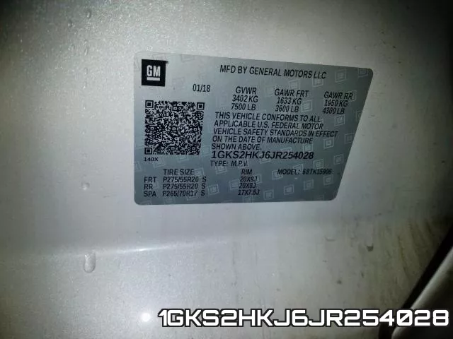 1GKS2HKJ6JR254028 фото 2