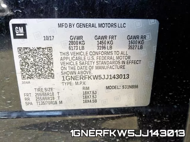 1GNERFKW5JJ143013 фото 2