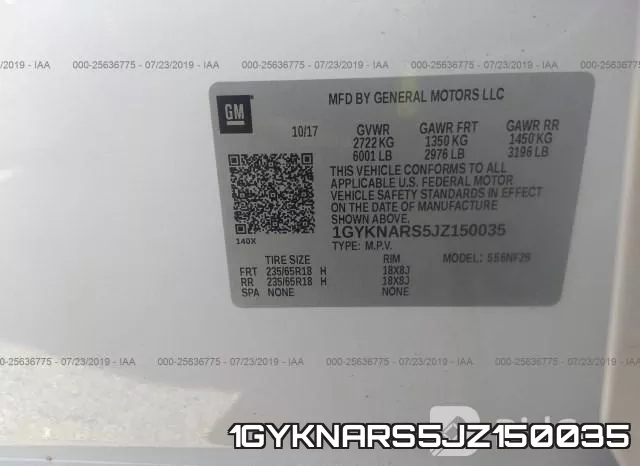 1GYKNARS5JZ150035 фото 10