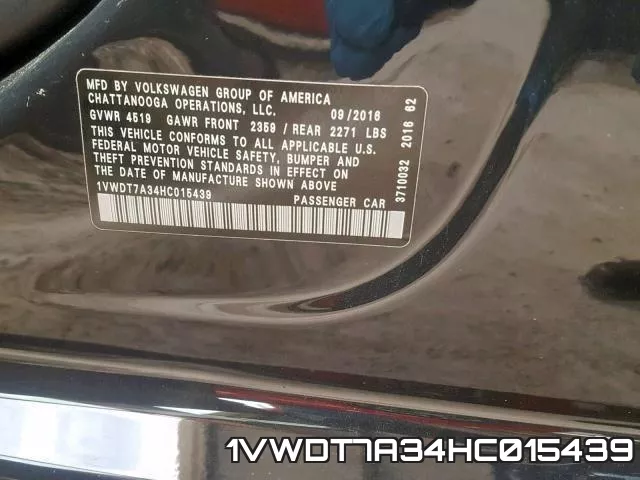 1VWDT7A34HC015439 фото 2