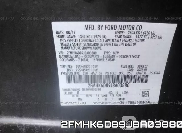 2FMHK6D89JBA03880 фото 10