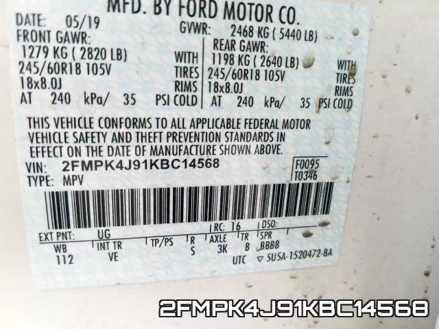 2FMPK4J91KBC14568 фото 2