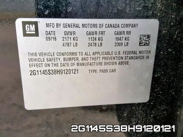 2G1145S38H9120121 фото 2