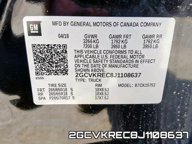 2GCVKREC8J1108637 фото 2