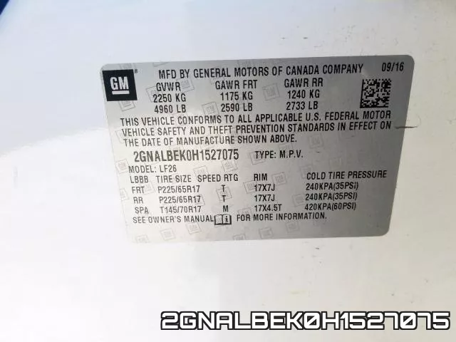 2GNALBEK0H1527075 фото 2