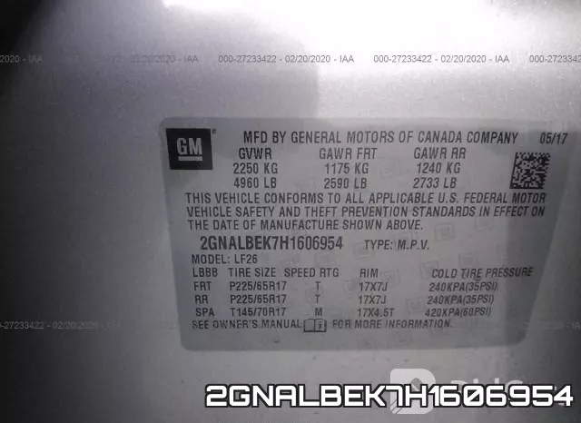 2GNALBEK7H1606954 фото 10