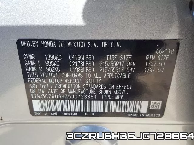 3CZRU6H35JG728854 фото 2