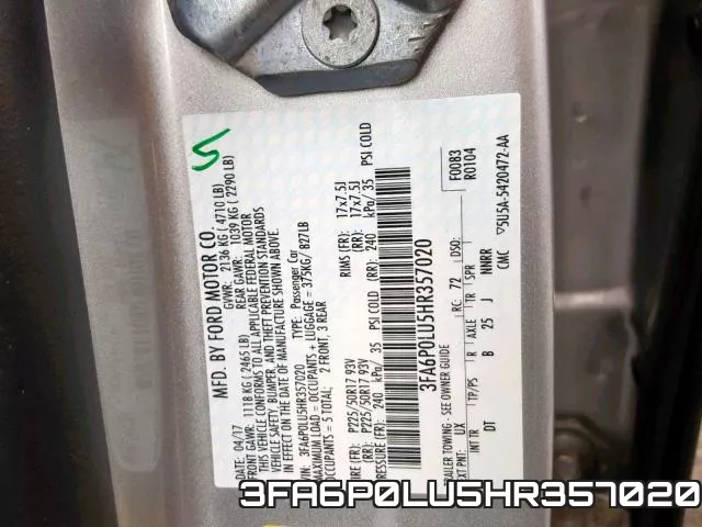3FA6P0LU5HR357020 фото 2