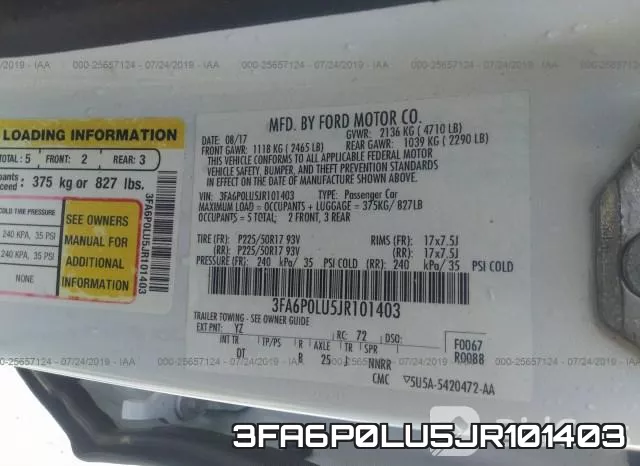 3FA6P0LU5JR101403 фото 10
