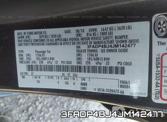 3FADP4BJ4JM142477 фото 10